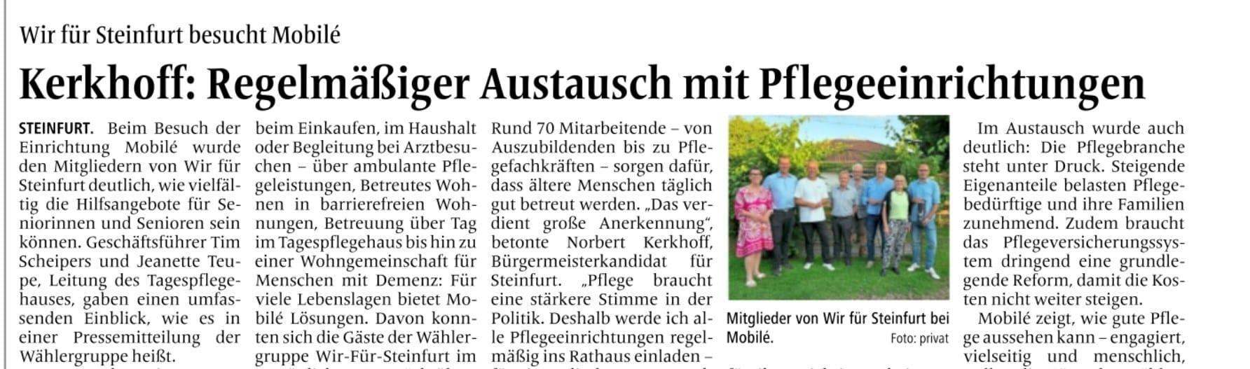 Artikel aus der Zeitung